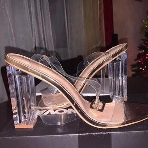 Glass heels - transparent